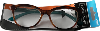 Foster Grant  Danube Lenses Reading Glasses Brown/green +2