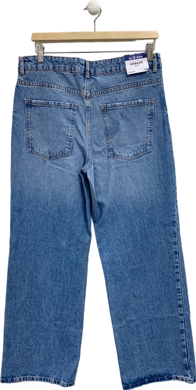 New Look Blue Adalae Wide Leg Jeans UK 10