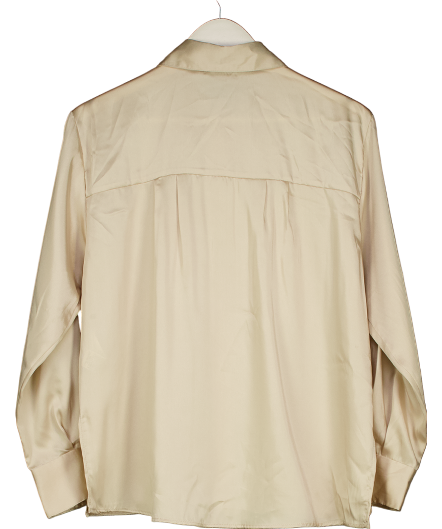 ZARA Cream Satin Shirt UK M