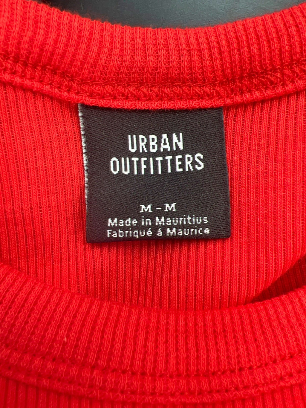 Urban Outfitters Red Ribbed Tank Top UK M