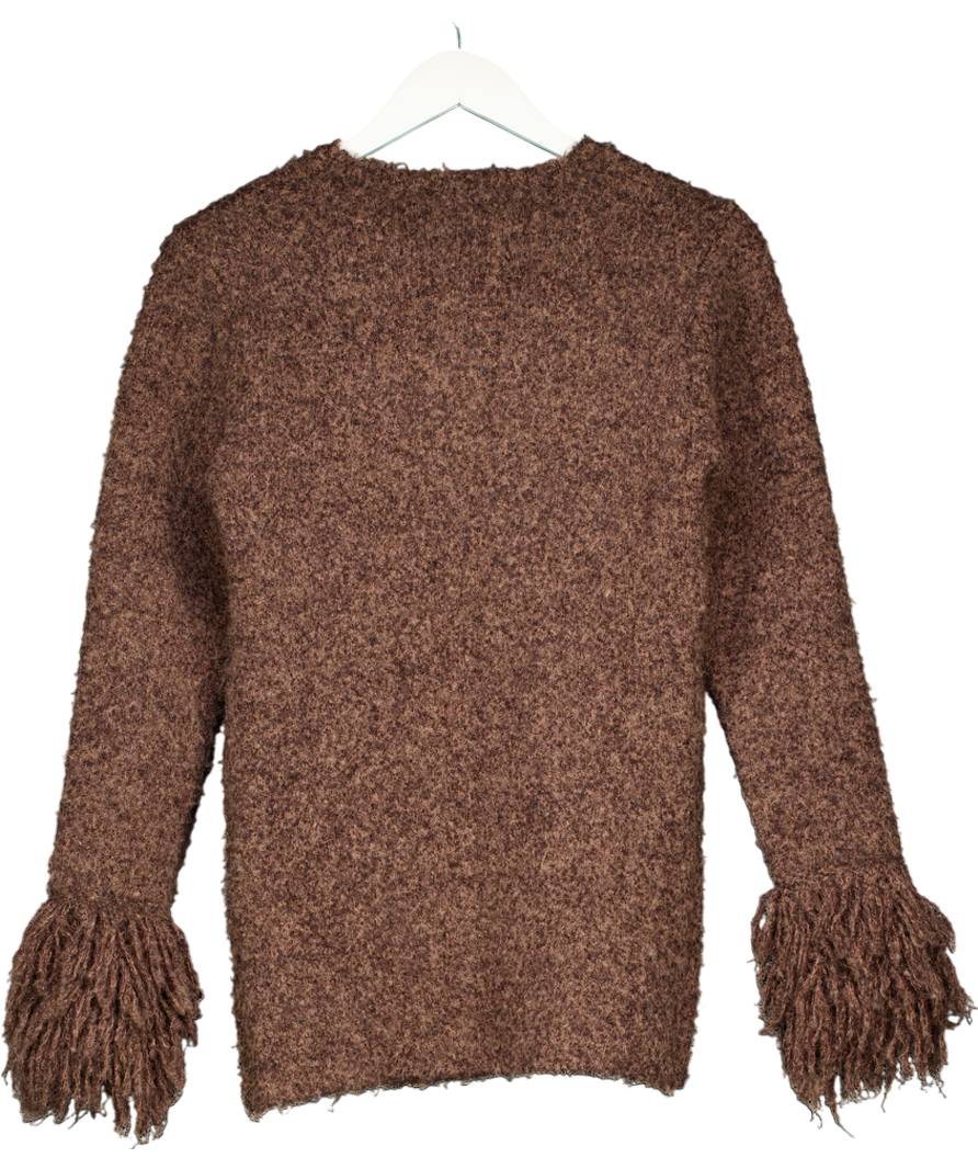 ZARA Brown Knitted Cardigan UK L