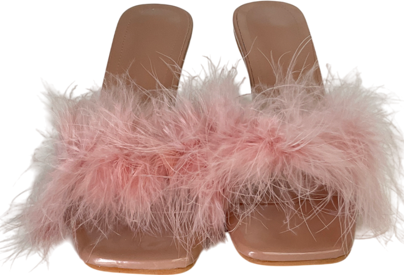 Pink Fluffy Heels UK 3 EU 36 👠