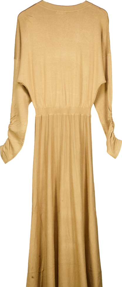 Karen Millen Camel V-Neck Midi Dress M