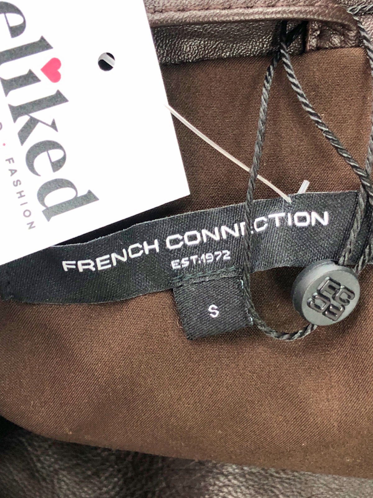 French Connection Black Biker Jacket UK S