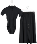 Eres Black Copacabana Mid-lenth Skirt And Bodysuit UK 12