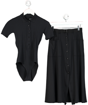 Eres Black Copacabana Mid-lenth Skirt And Bodysuit UK 12