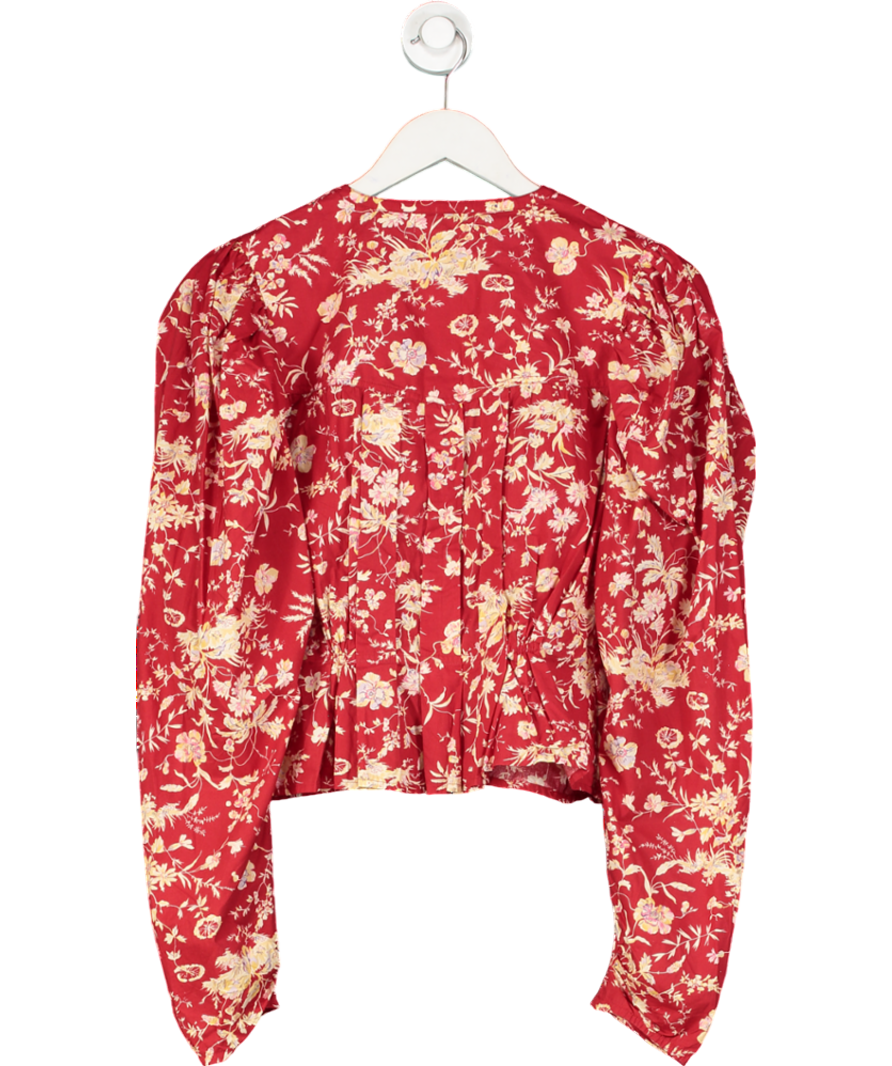 DÔEN Red June Long Sleeve Top UK L