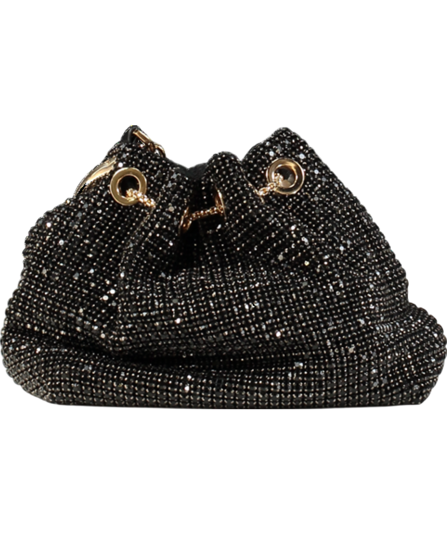 FOREVER NEW Black Skylah Sparkle Metal-handle Bag