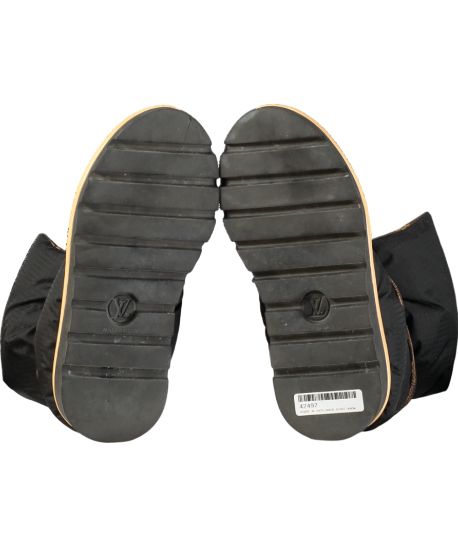 LOUIS VUITTON Black / Monogram Pillow Comfort Ankle Boots UK 2 EU 35 👠