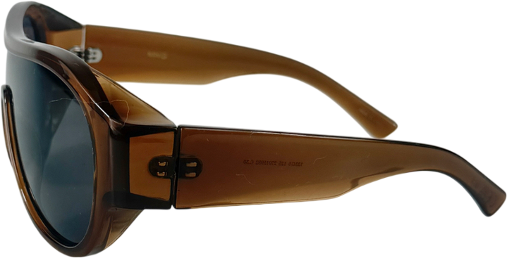 MANGO Brown Aviator Sunglasses With Plastic Frame