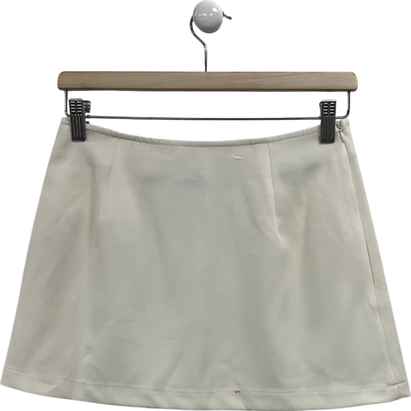 boohoo Cream Tailored Mini Skirt UK 8