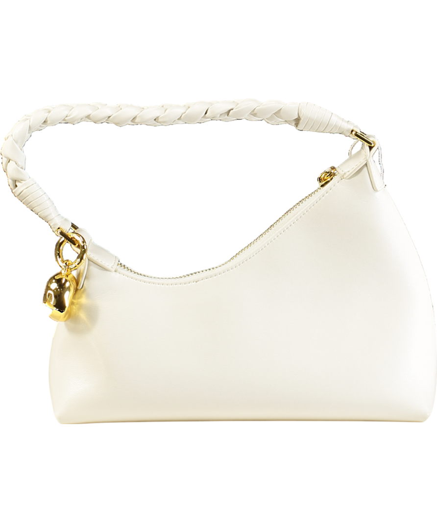 Aupen Cream Nirvana Snow/gold Hardware Shoulder Bag One Size