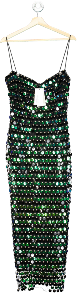 New Arrivals Green Phoenix in Serpent Vert Sequined Dress FR40 UK 12