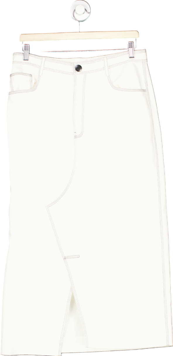 Bouguessa White Midi Skirt L