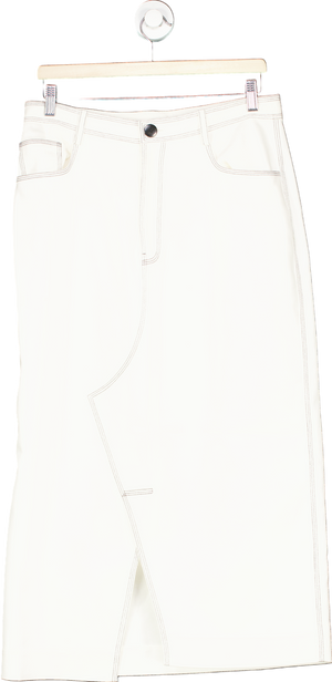 Bouguessa White Midi Skirt L