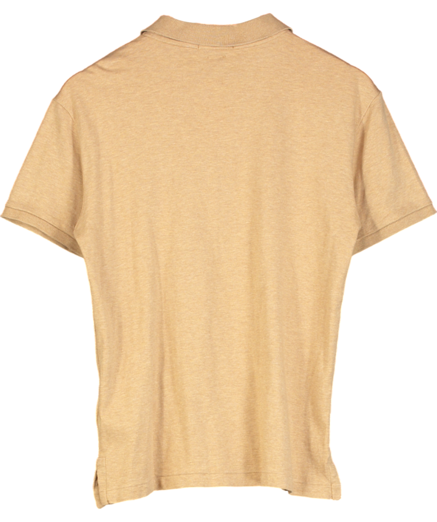 Polo Ralph Lauren Beige Slim Fit Stretch T-shirt UK M