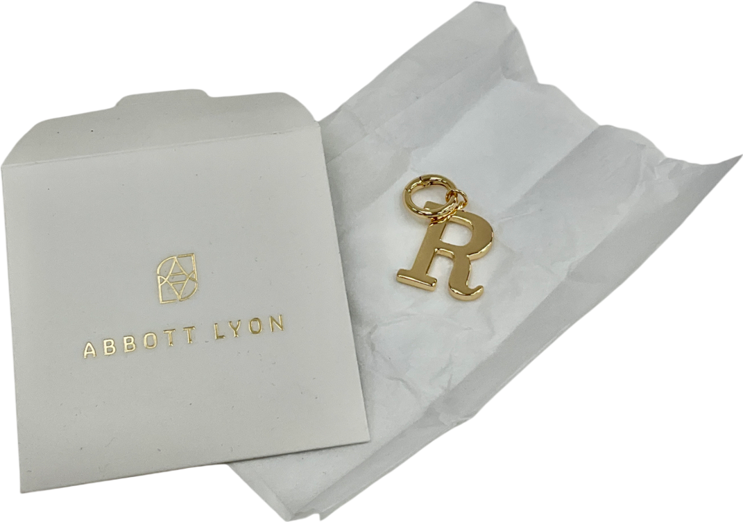 Abbott Lyon Metallic Initial Charm R Gold One Size