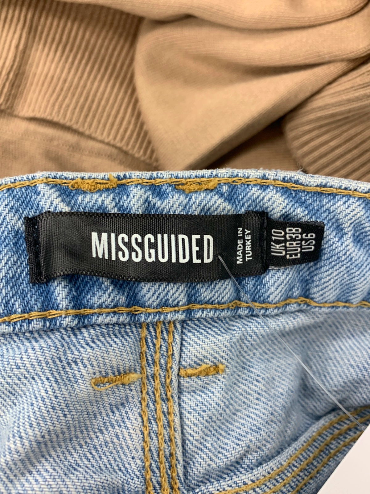 Missguided Blue Denim Shorts UK 10