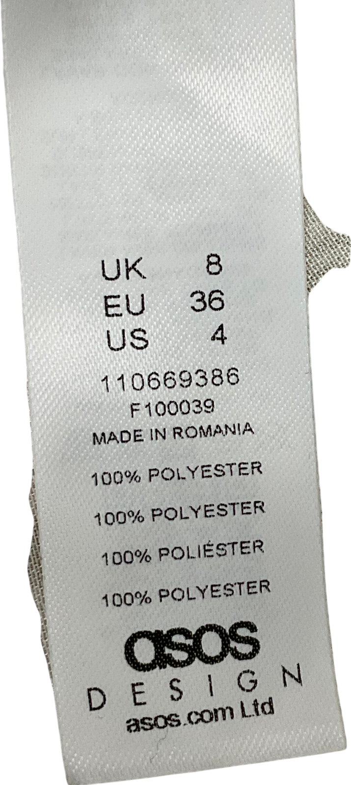 ASOS Beige Abstract Print Satin Maxi Dress UK 8