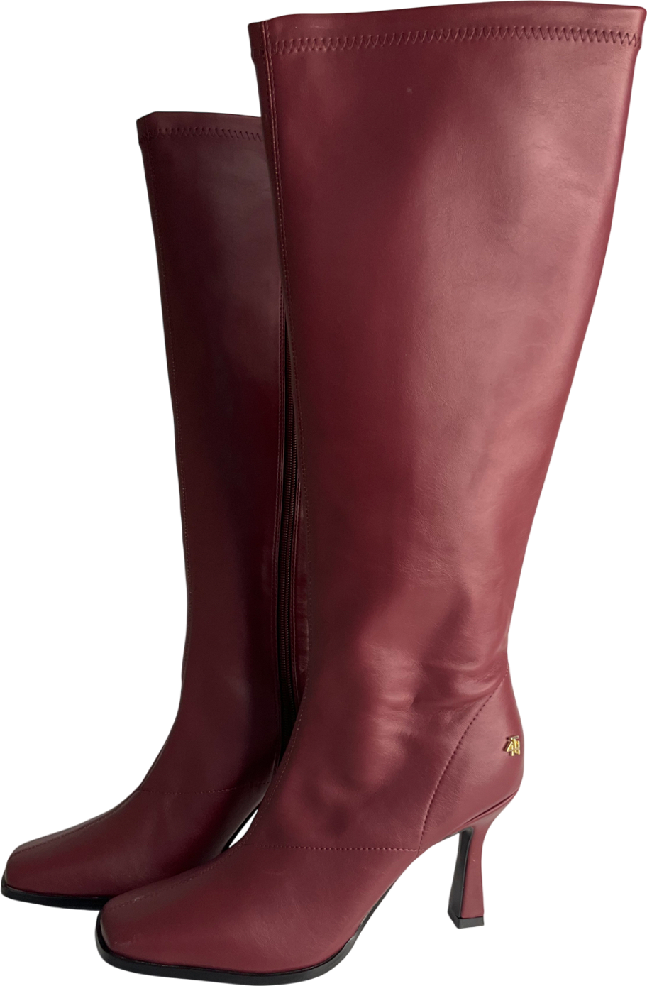 4th & Reckless Red Faux Leather Knee High Boots UK 7 EU 40 👠