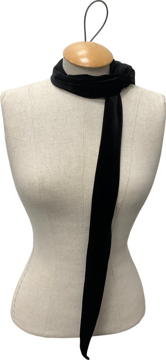 Mint Velvet Black Velvet Skinny Scarf One Size