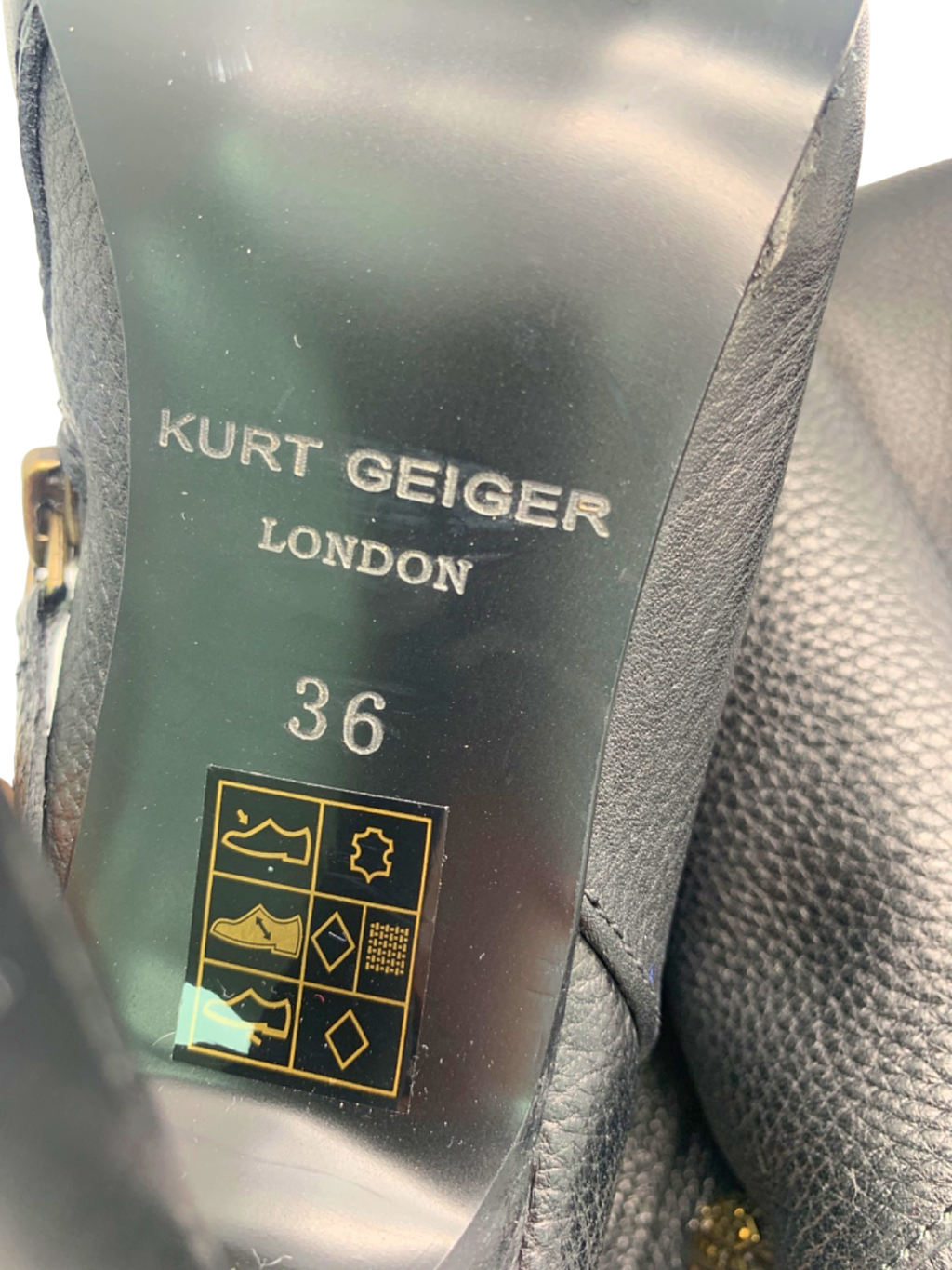 Kurt Geiger Black Ankle Boots Size 3.5