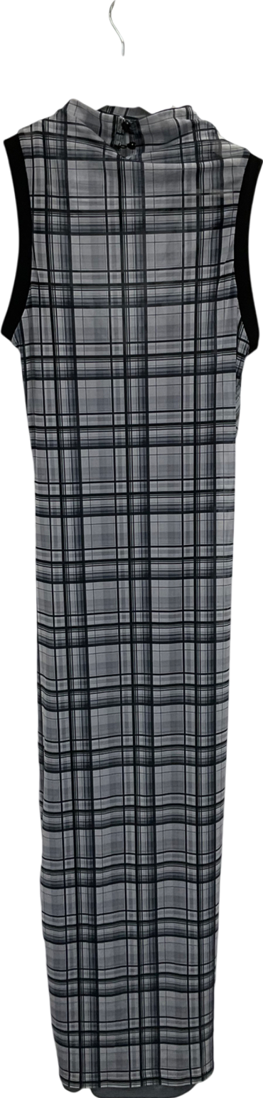 ASOS Grey Ruched Front Seam Midi Dress UK 10