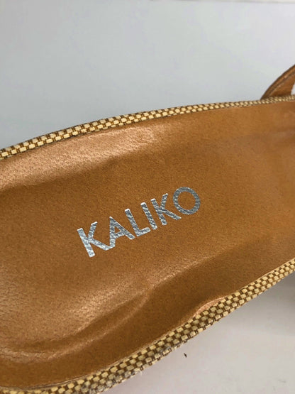 Kaliko Beige Leather Heeled Sandals EU 39