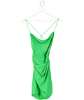 Gauge81 Green Scoop-neck Gathered Minidress UK 6