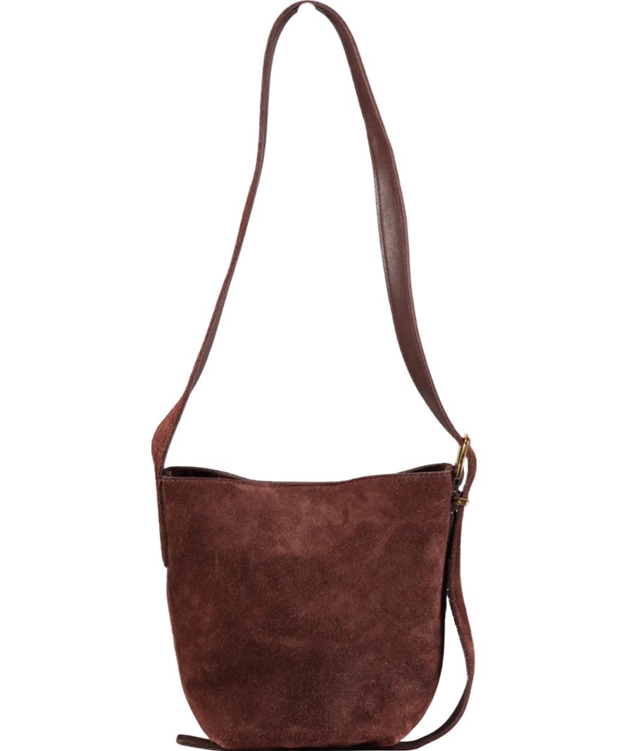 Madewell Brown The Essential Bucket Tote In Suede One Size