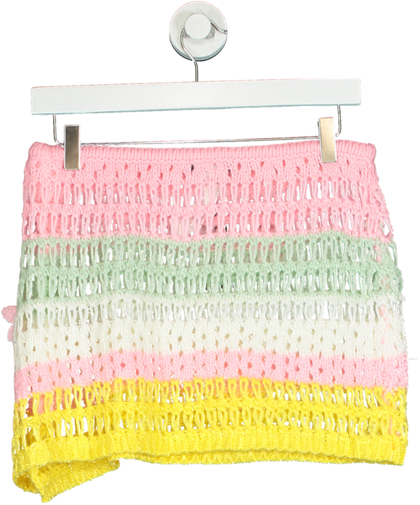 PrettyLittleThing Multicolour Crochet Mini Skirt UK S