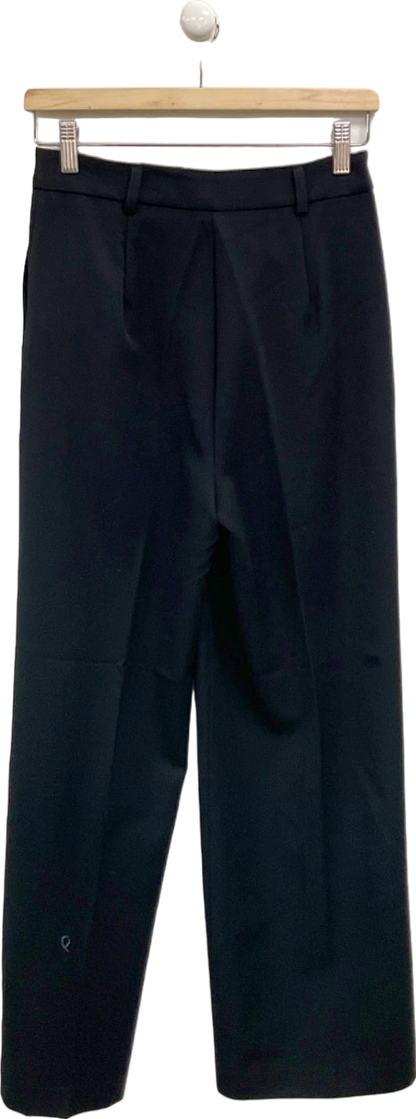 New Look Black Pvl Wide Leg Trousers UK 8