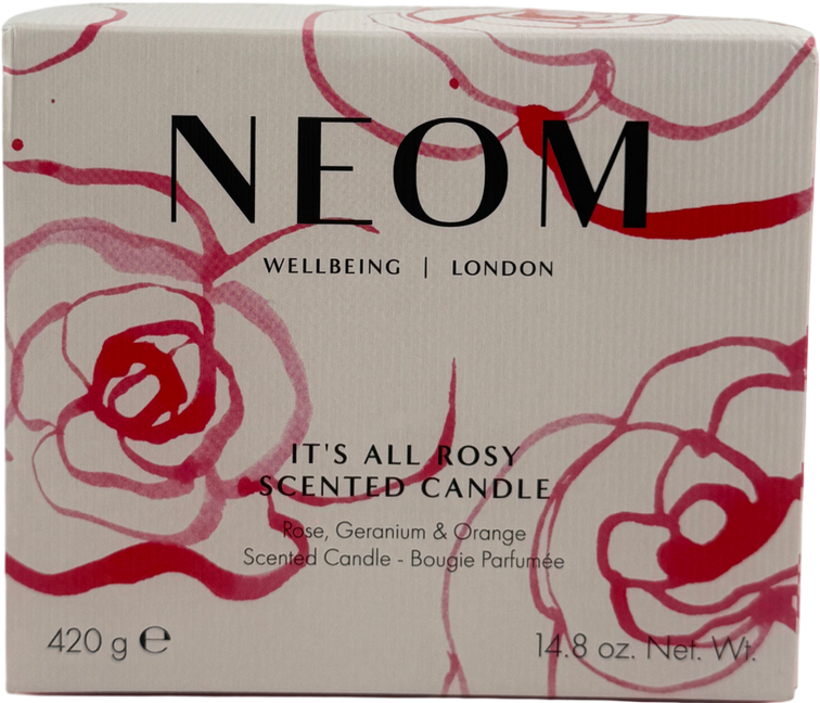 NEOM Pink It’s All Rosy 3 Wick Candle 420g