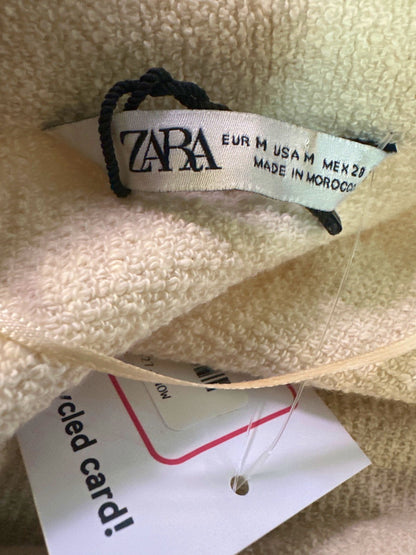 Zara Cream Button-Up Long Sleeve Top UK M