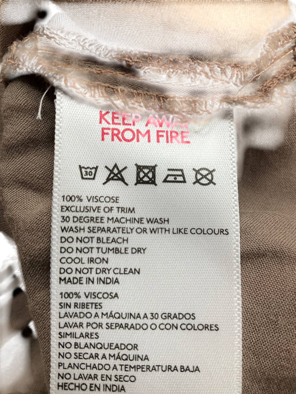 kimchi blue Brown Trimmed Mini Dress UK M