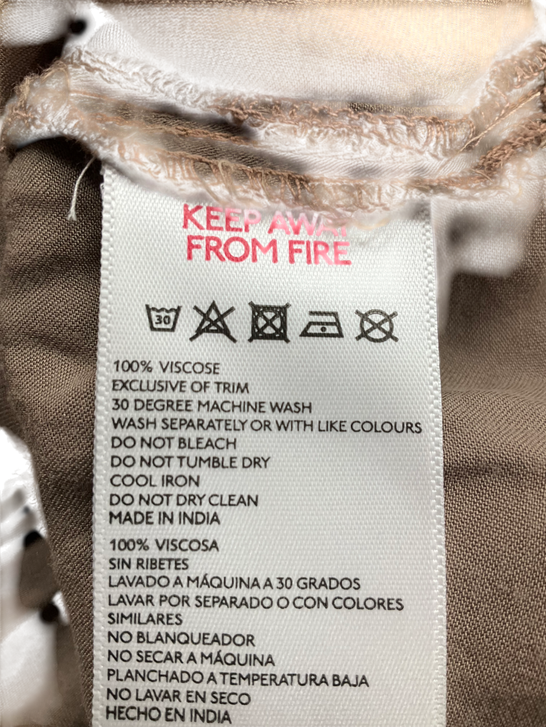 kimchi blue Brown Trimmed Mini Dress UK M