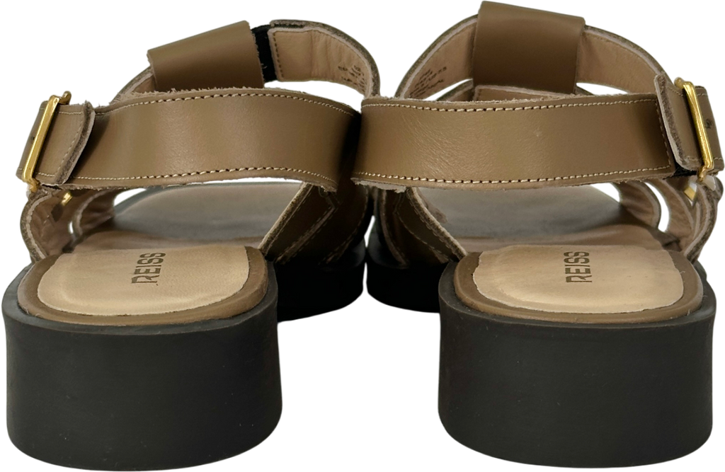 REISS Brown Marlie Leather Fisherman Sandals UK 5 EU 38 👠
