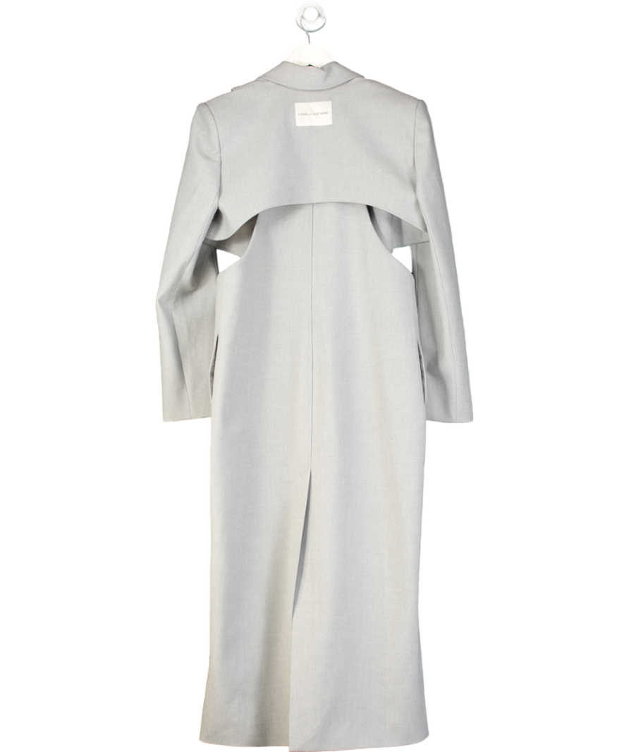 Camilla And Marc Grey Flat Panel Coat With Cut Out Back Detail UK 6
