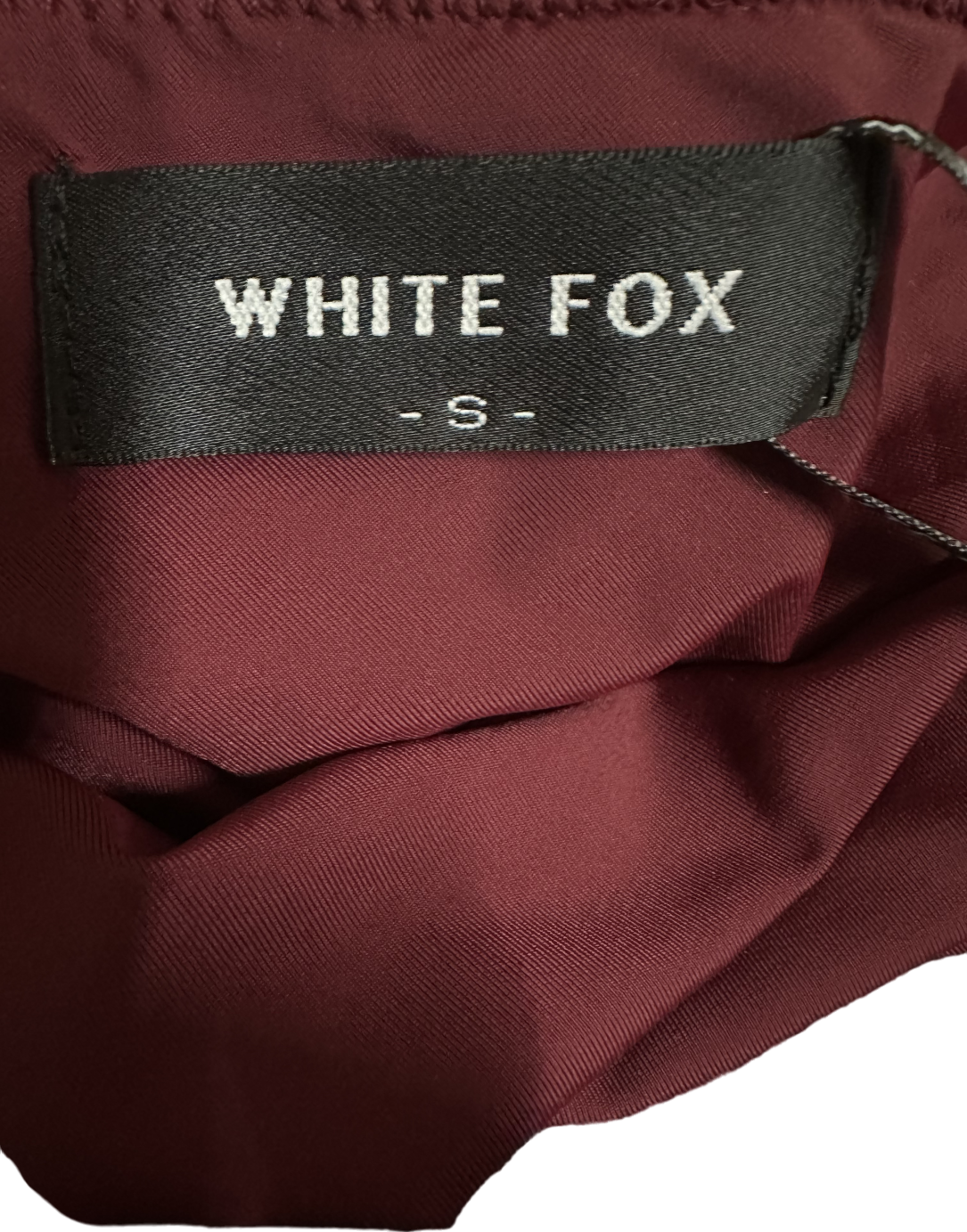 White Fox Red Lack Of Love One Shoulder Top Wine UK S