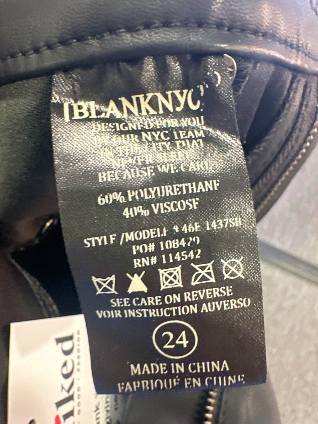 BLANKNYC Black Mid-Rise Skinny Jeans W24