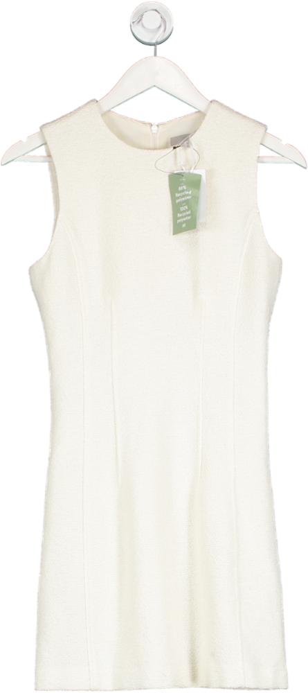 H&M Cream Boucle Sleeveless Mini Dress UK XS