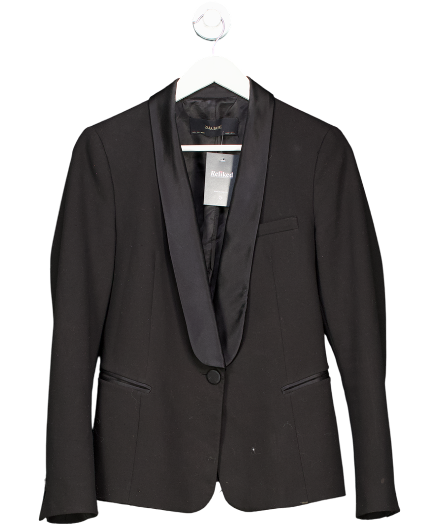 ZARA Black Basic Blazer UK L