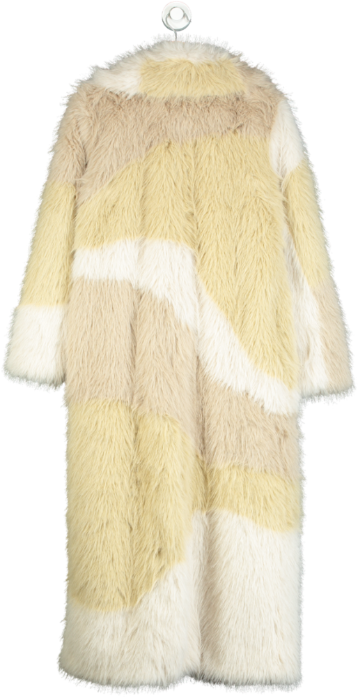 House of Sunny Multicolour The Hustle Faux Fur Coat UK XS