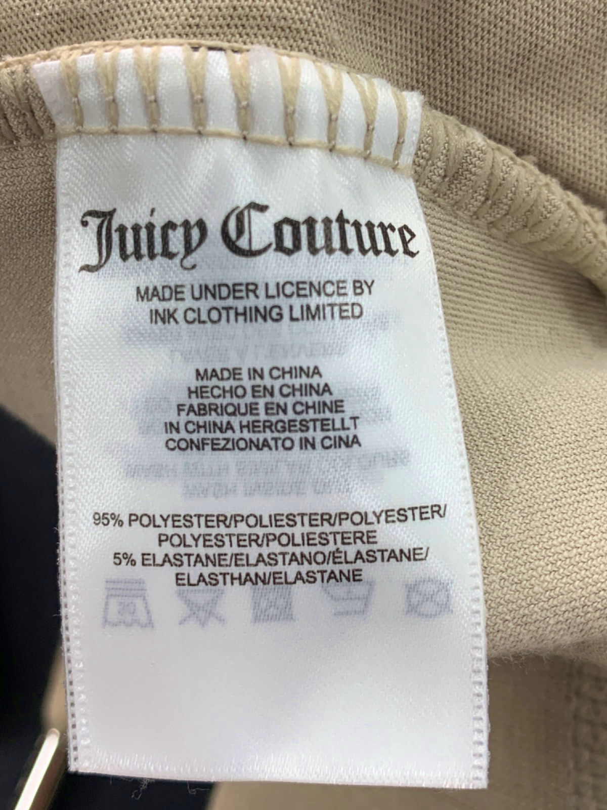 Juicy Couture Beige Velour Tracksuit Bottoms UK XS