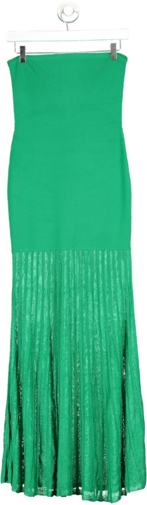 Karen Millen Green Pleated Maxi Dress UK S