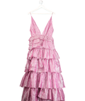 True Decadence Pink Shimmer Tiered Dress UK 8