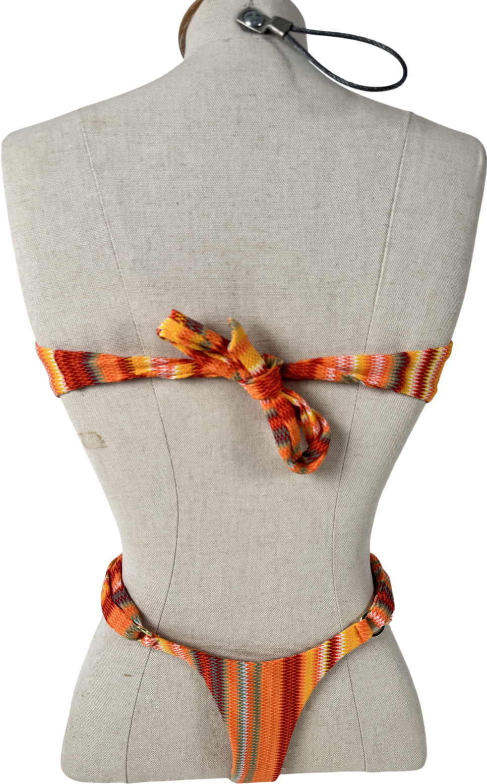 Monday Swimwear Orange Costa Rica Top - Sardinia Stripe UK S