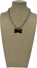 Dolls Kill Metallic Dog Bone Ball Chain Necklace
