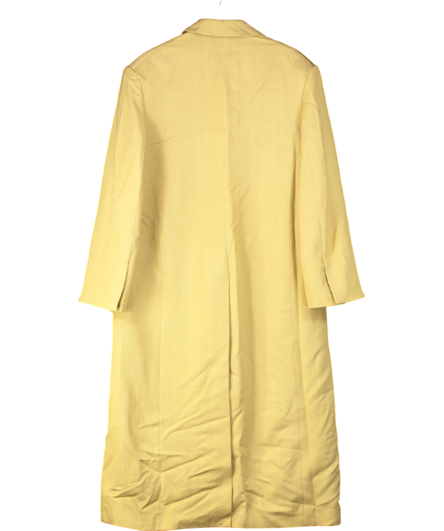 H&M Yellow Double Breasted Wool Long Coat UK L