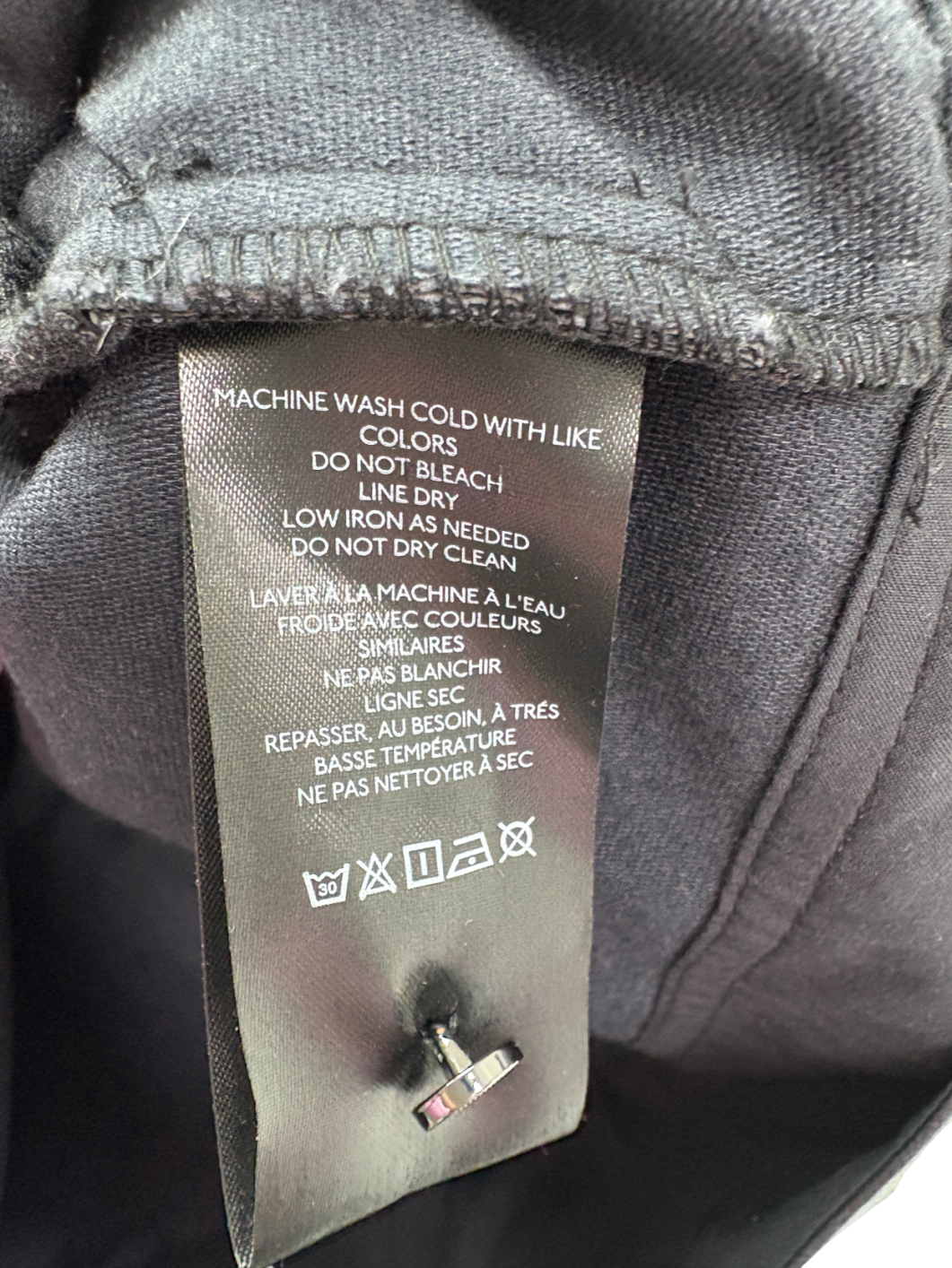 Anthropologie Black Faux Leather Top UK M